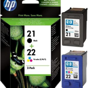 Zestaw tuszy HP SD367AE oryginał HP 21 HP 22 czarny i kolor - ZAMÓWIENIA ZA 2000 PLN = BON PALIWOWY 100 PLN