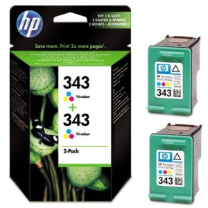 Zestaw tuszy HP 343 Dwupak CB332EE oryginał kolor