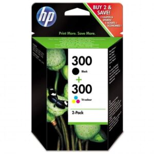 Tusz HP CN637EE oryginał HP 300 zestaw czarny i kolor CC640EE CC643EE