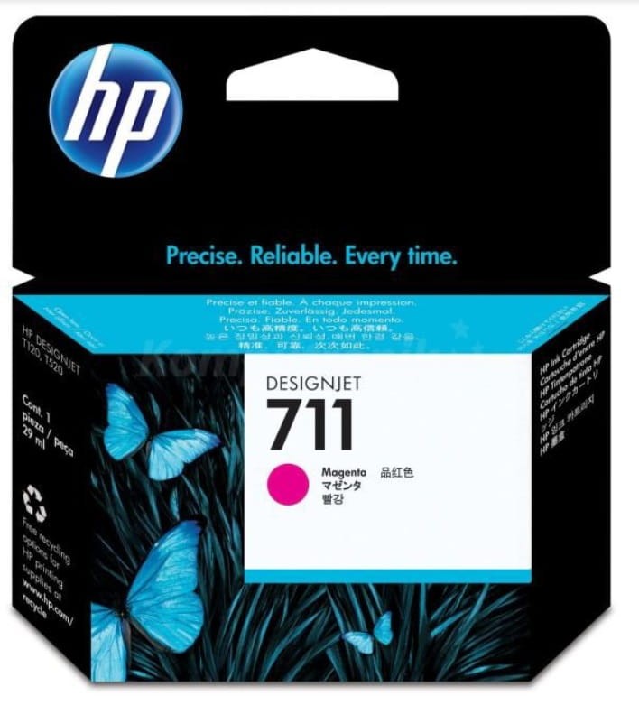 Tusz HP CZ135A oryginał HP711x3 czerwony 2020/2021 Trójpack