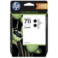 Tusz HP 2-Pack 711 | 2 x 80ml | black