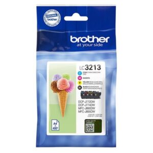 Pakiet Brother LC-3213VAL czarny + 3 kolory, oryginalny