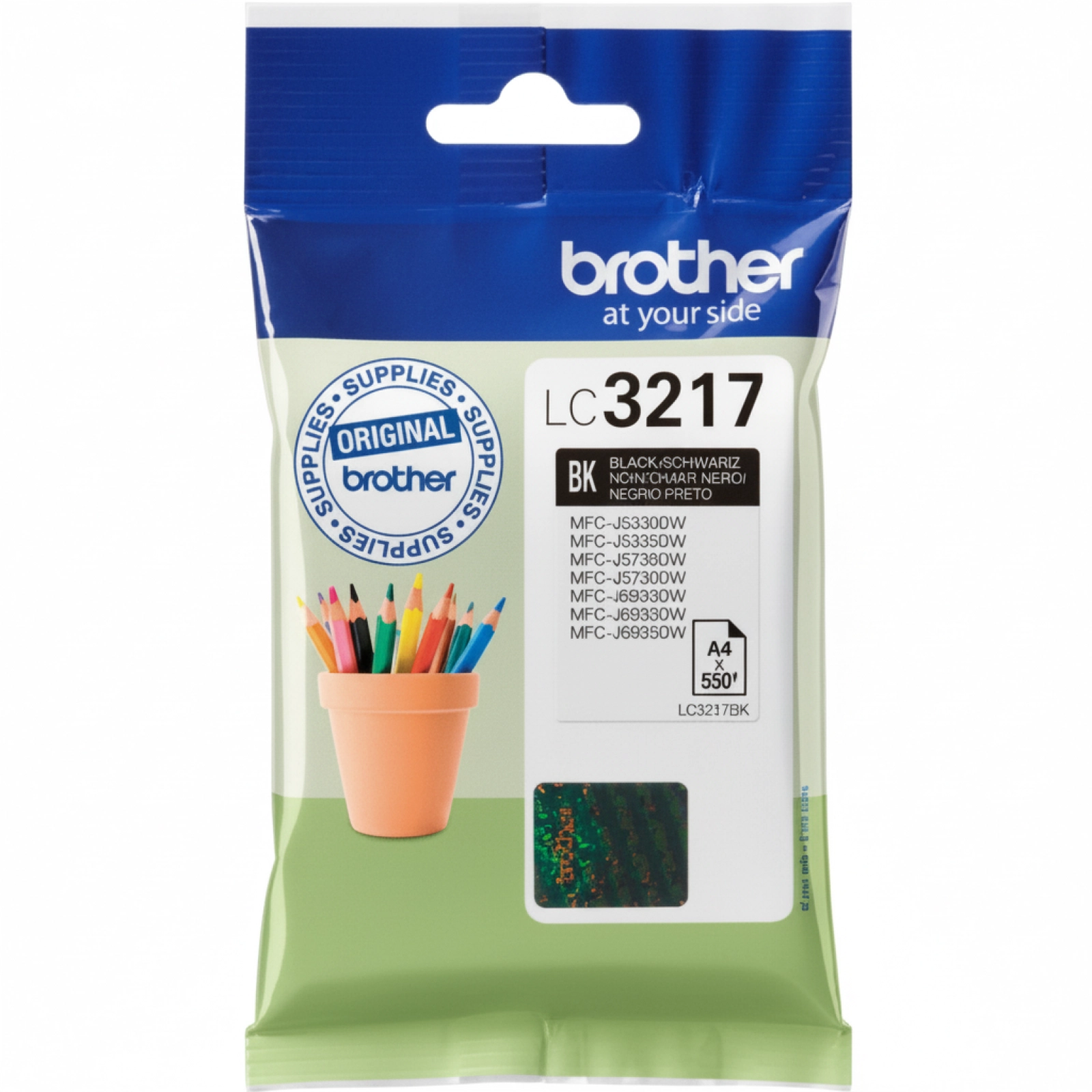 Tusz Oryginalny Brother LC-3217 BK (LC3217BK) (Czarny)
